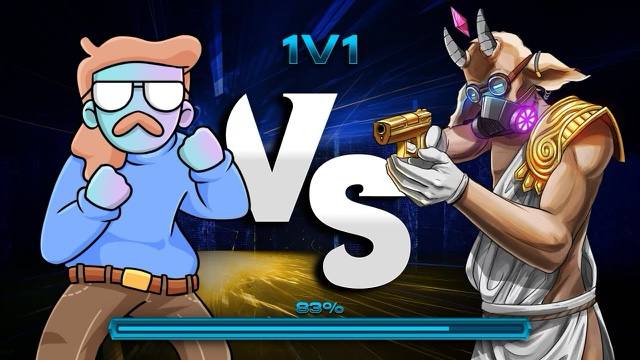 Preview of game mode in Meta Royale featuring a Doodle vs a GOAT Society NFT. 
