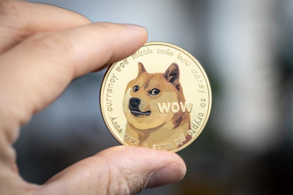 Doge Coin surpasses Coinbase in Market Cap
