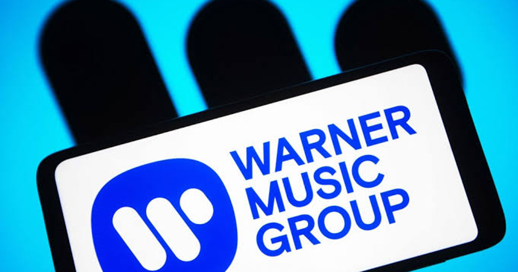 Warner Music Group Logo on a smartphone 